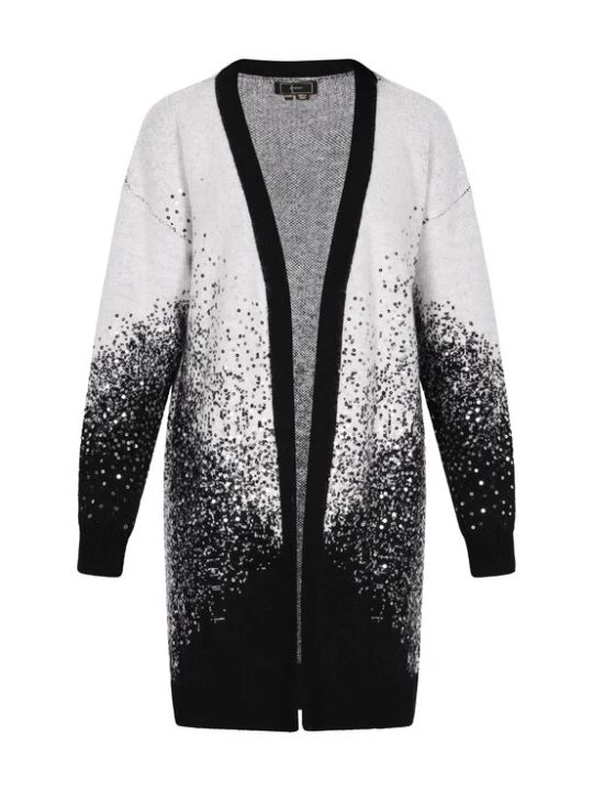 Foto van product faina Gebreid vest zwart / wit