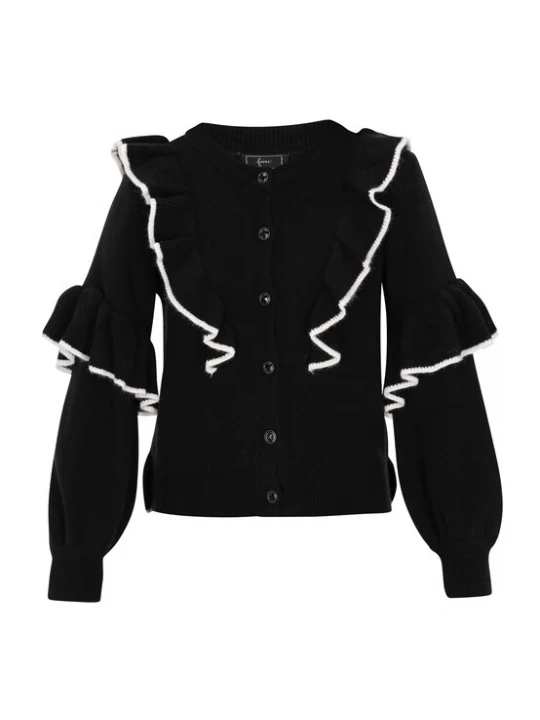 Foto van product faina Gebreid vest zwart / wit