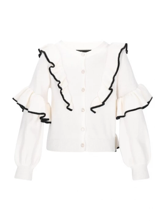 Foto van product faina Gebreid vest zwart / wit