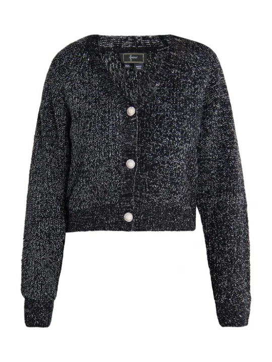 Foto van product faina Gebreid vest zwart / wit