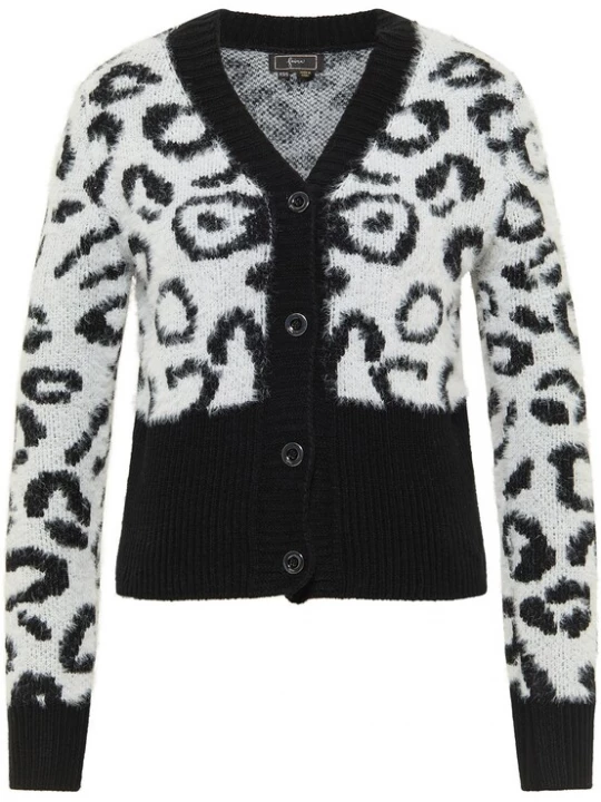 Foto van product faina Gebreid vest zwart / wit