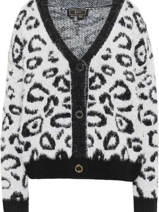 Foto van product faina Gebreid vest zwart / wit