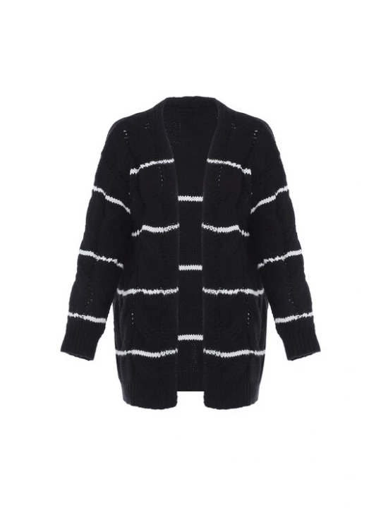 Foto van product faina Gebreid vest zwart / wit