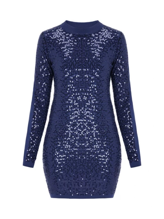 Foto van product faina Gebreide jurk 'Festive' navy