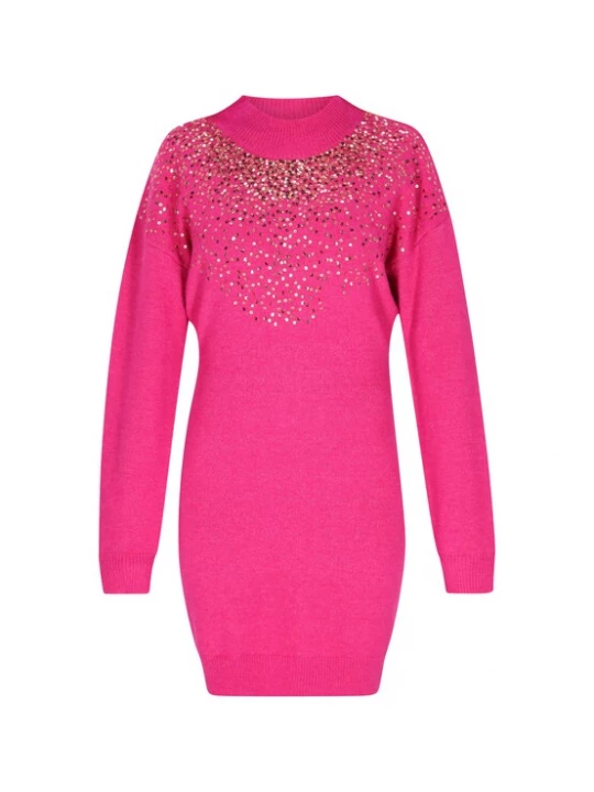 Foto van product faina Gebreide jurk fuchsia