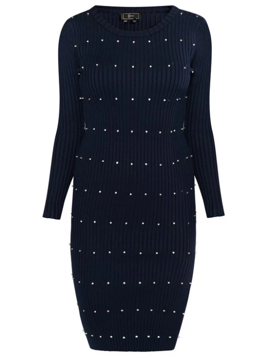 Foto van product faina Gebreide jurk marine