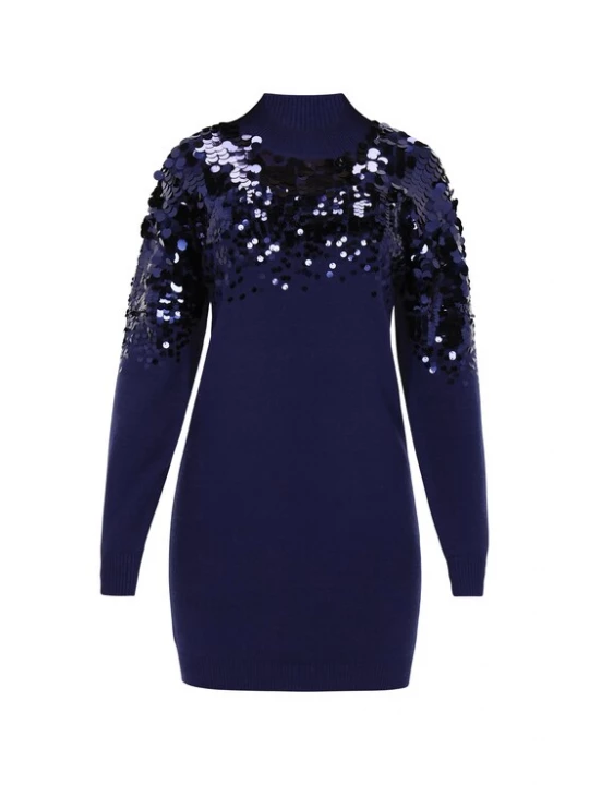 Foto van product faina Gebreide jurk navy