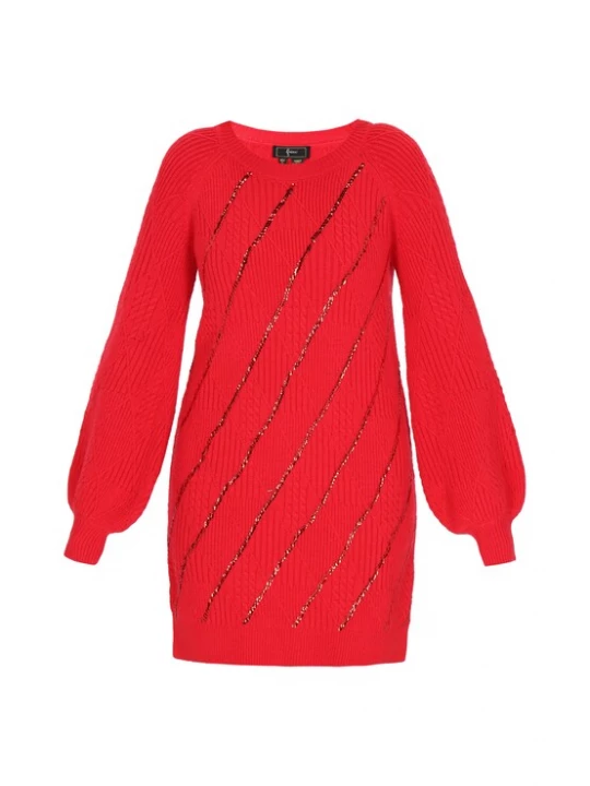 Foto van product faina Gebreide jurk rood