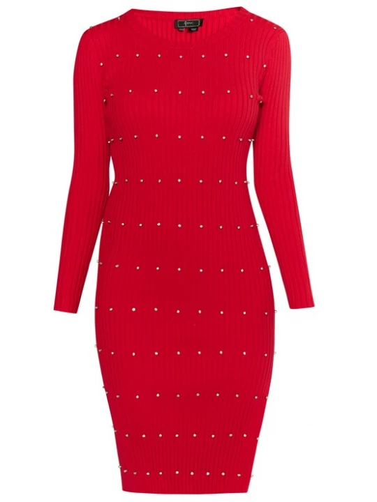 Foto van product faina Gebreide jurk rood