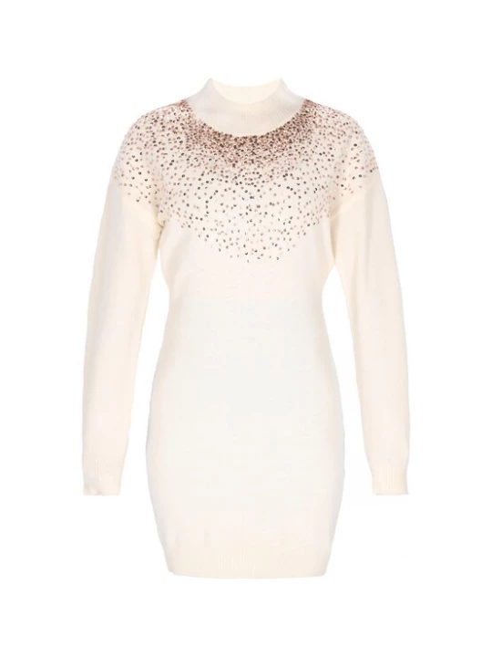 Foto van product faina Gebreide jurk rose-goud / offwhite