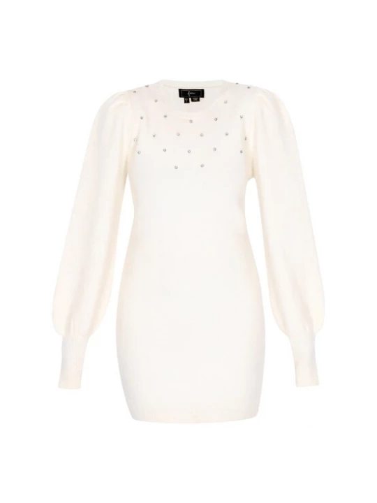 Foto van product faina Gebreide jurk transparant / offwhite