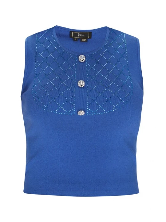 Foto van product faina Gebreide top 'Fashion Look' kobaltblauw / lichtblauw
