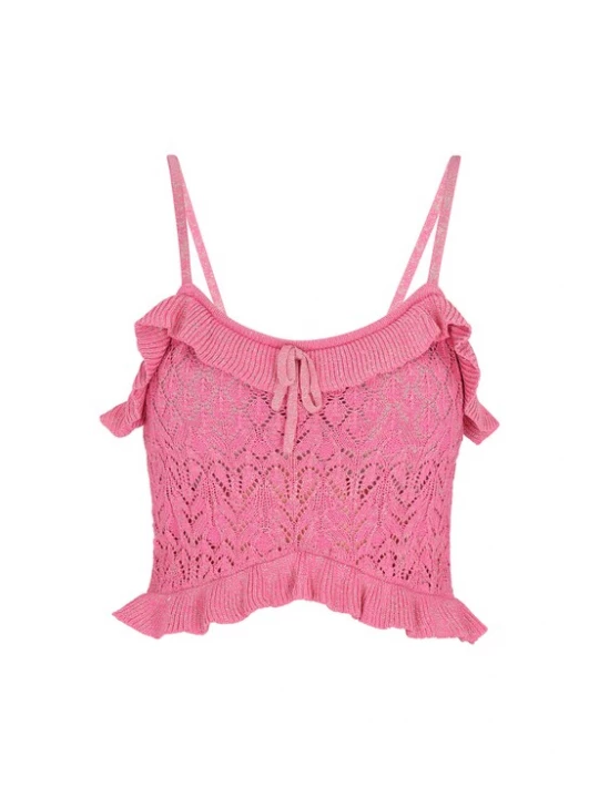 Foto van product faina Gebreide top 'Festive' goud / pink