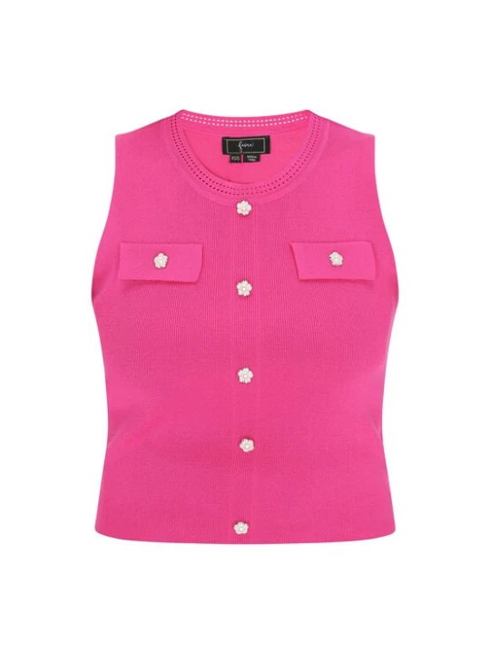 Foto van product faina Gebreide top fuchsia