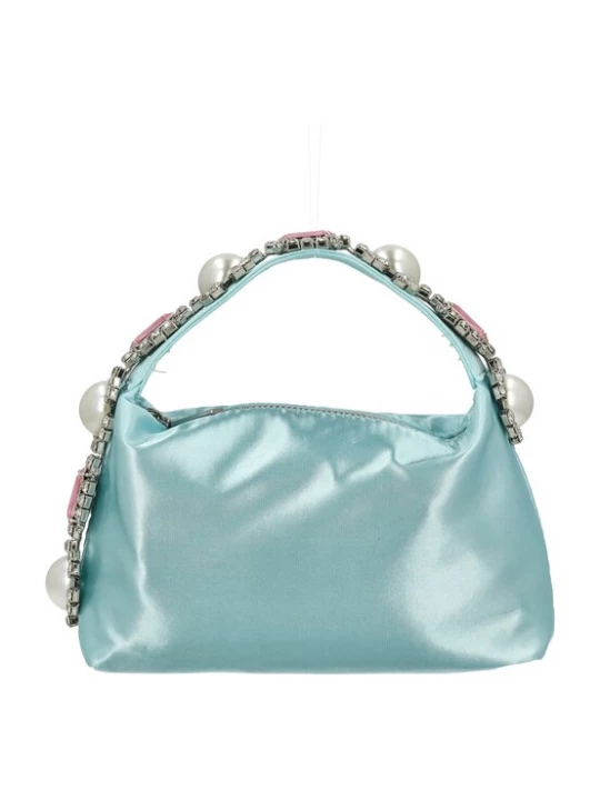 Foto van product faina Handtas aqua / pink / zilver / wit