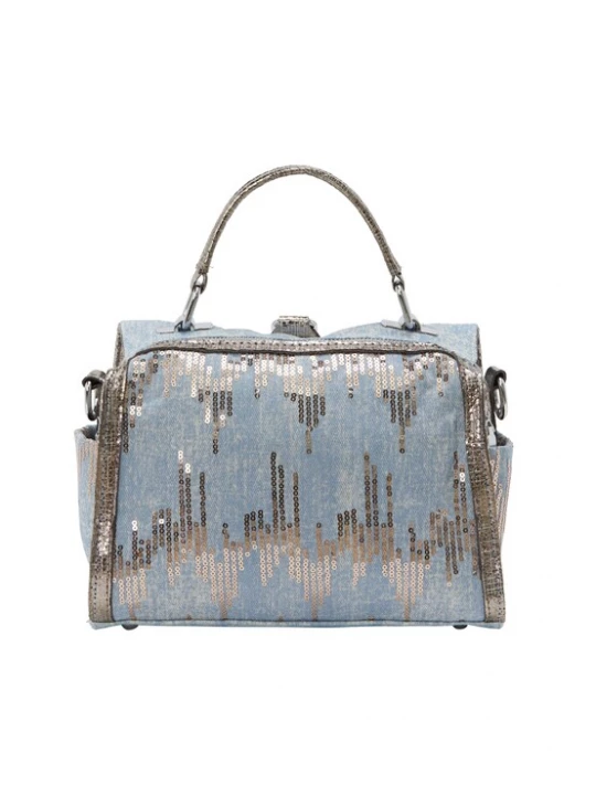 Foto van product faina Handtas blauw denim / goud