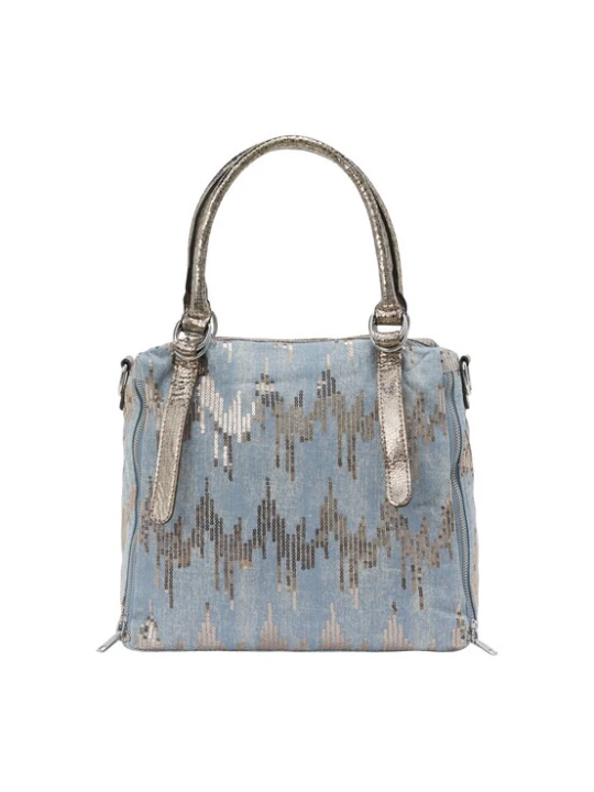 Foto van product NAEMI Handtas pastelblauw / zilver