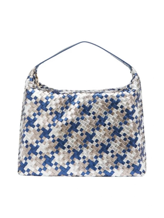 Foto van product faina Handtas donkerblauw / bruin / wit