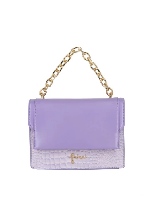 Foto van product faina Handtas goud / lila / lavendel