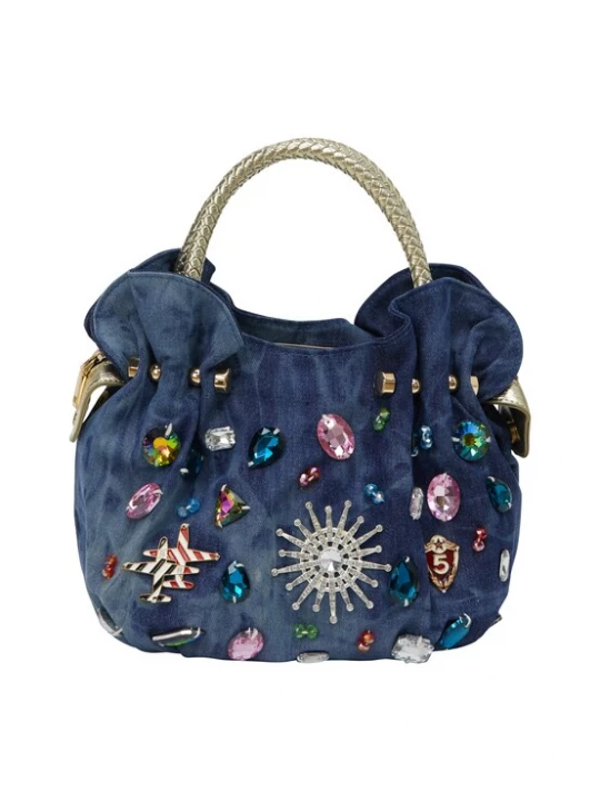 Foto van product NAEMI Handtas blauw denim / gemengde kleuren
