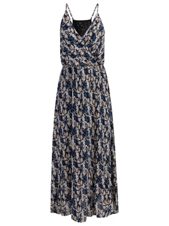 Foto van product faina Jurk beige / ecru / blauw / nachtblauw
