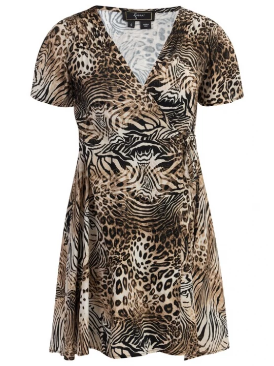 Foto van product faina Jurk beige / gemengde kleuren
