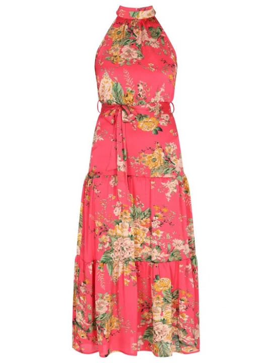 Foto van product faina Jurk beige / groen / pink