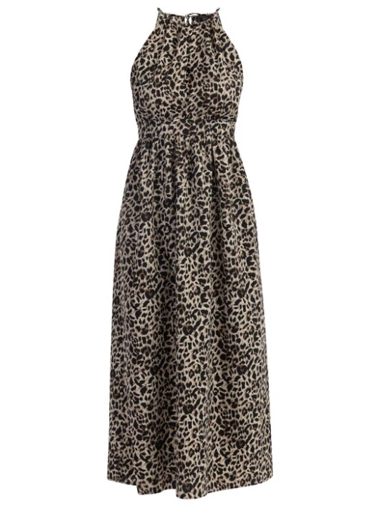 Foto van product faina Jurk beige / lichtbruin / zwart