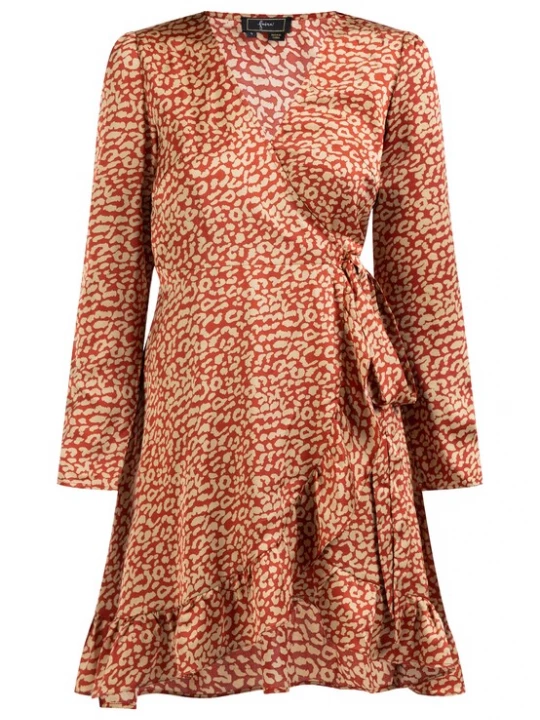 Foto van product faina Jurk beige / roestrood