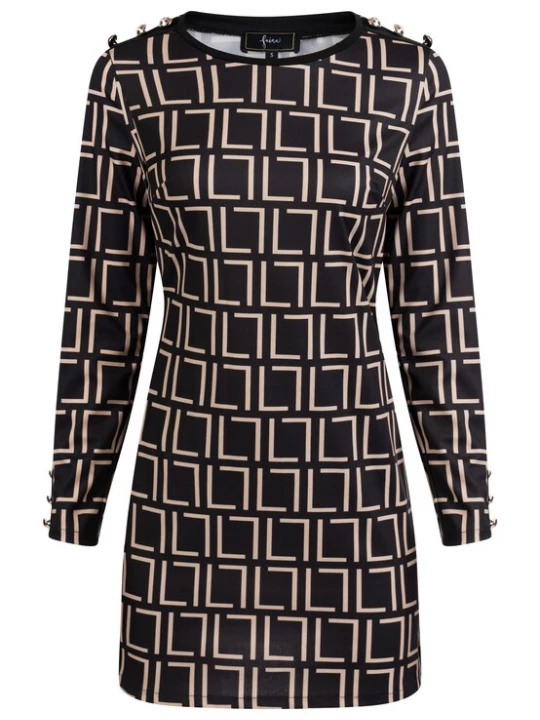 Foto van product faina Jurk beige / zwart