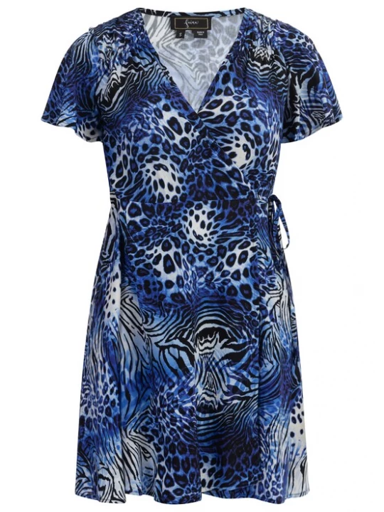 Foto van product faina Jurk blauw / lichtblauw / zwart / offwhite