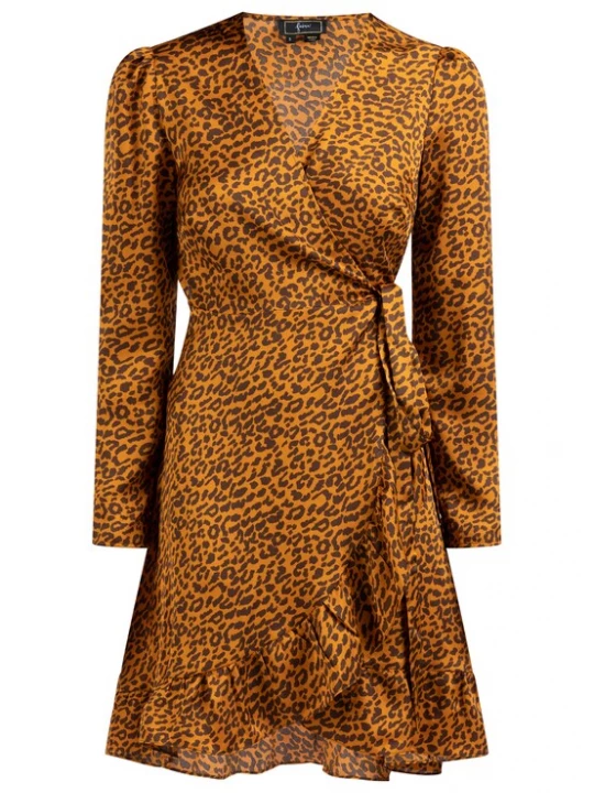 Foto van product faina Jurk bruin / oranje