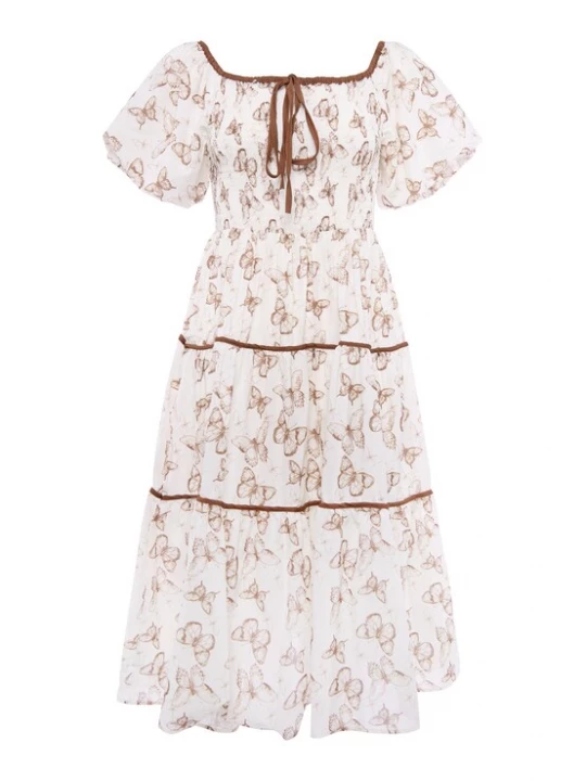 Foto van product faina Jurk bruin / wolwit
