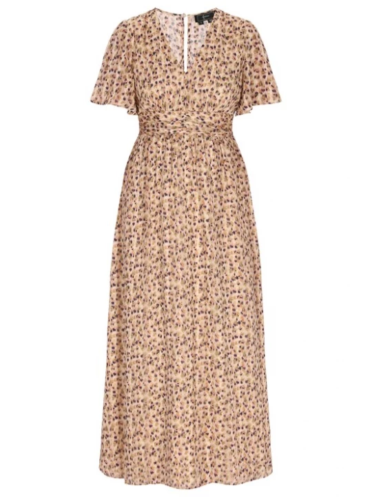 Foto van product faina Jurk 'Fashion Look' beige / groen / orchidee / zwart