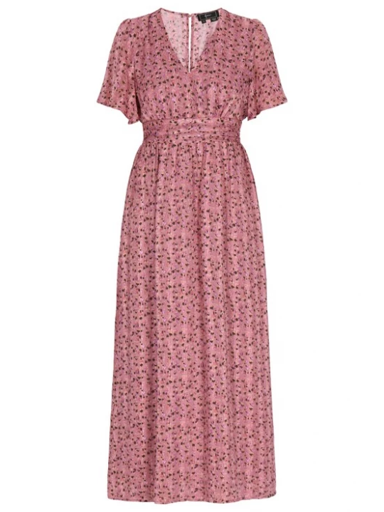 Foto van product faina Jurk 'Fashion Look' lichtgeel / lila / mauve / zwart