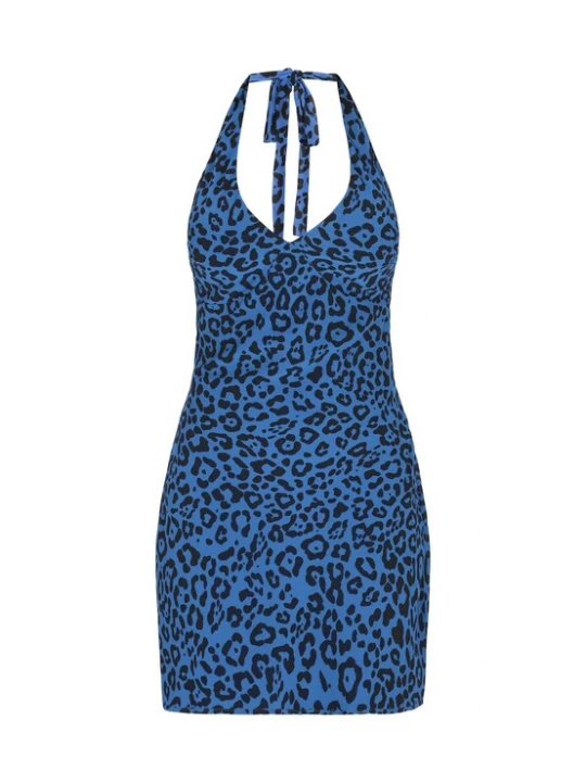 Foto van product faina Jurk 'Festive' blauw / zwart