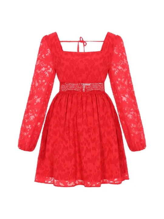 Foto van product faina Jurk 'Festive' knalrood
