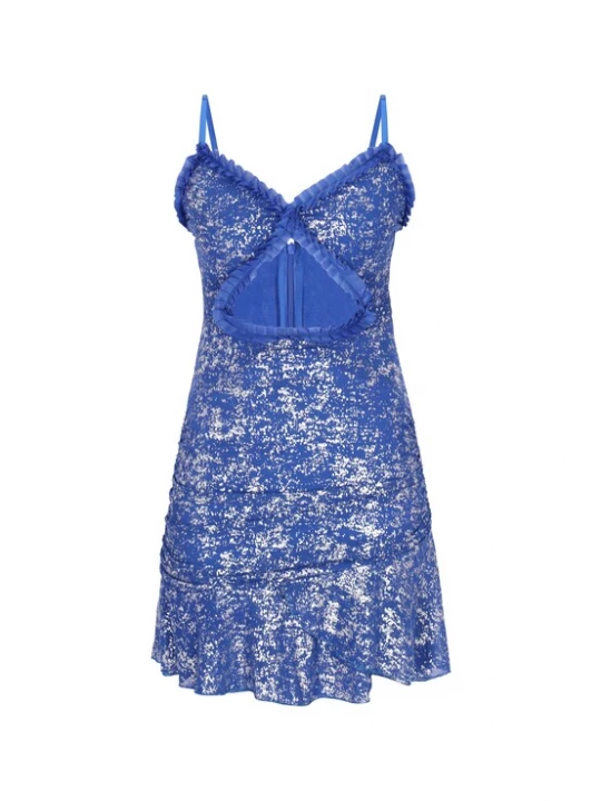 Foto van product faina Jurk 'Festive' navy / zilver
