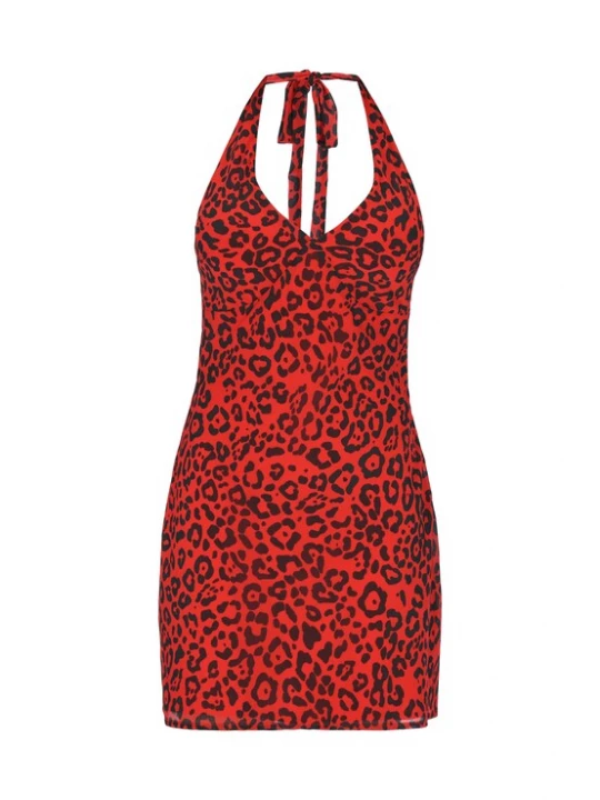Foto van product faina Jurk 'Festive' rood / zwart