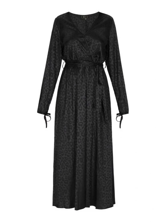 Foto van product faina Jurk 'Festive' stone grey / zwart