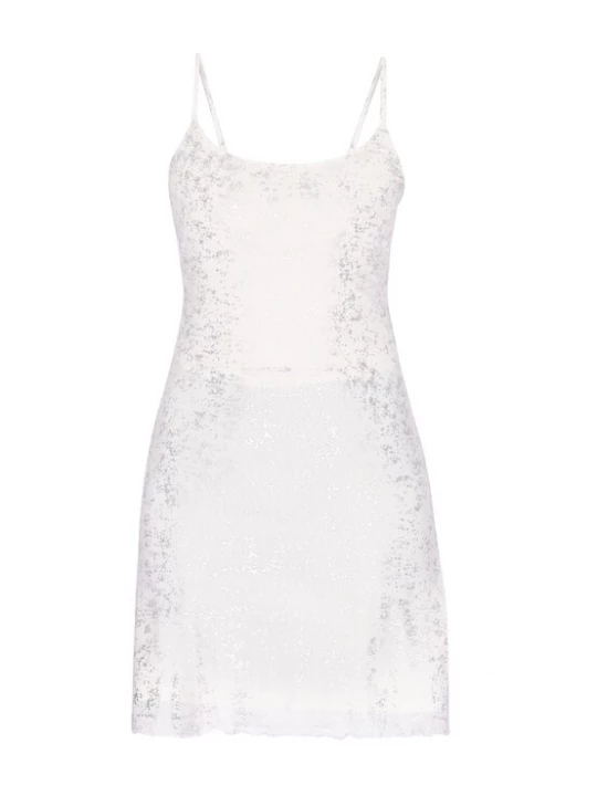 Foto van product faina Jurk 'Festive' zilver / wit