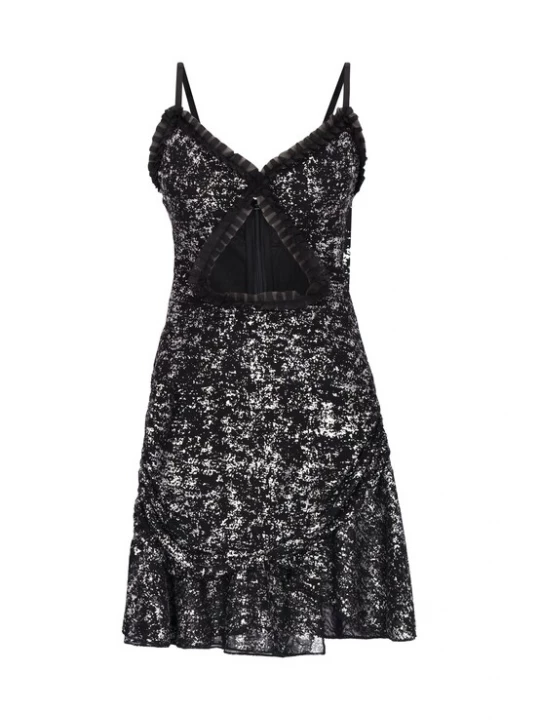 Foto van product faina Jurk 'Festive' zwart / wit