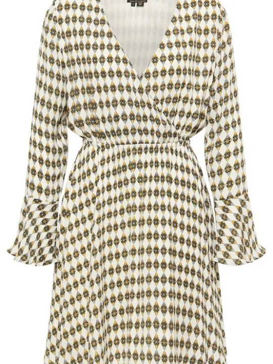 Foto van product faina Jurk geel / grijs / donkergroen / offwhite