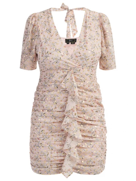 Foto van product faina Jurk goud / olijfgroen / rosa / wit