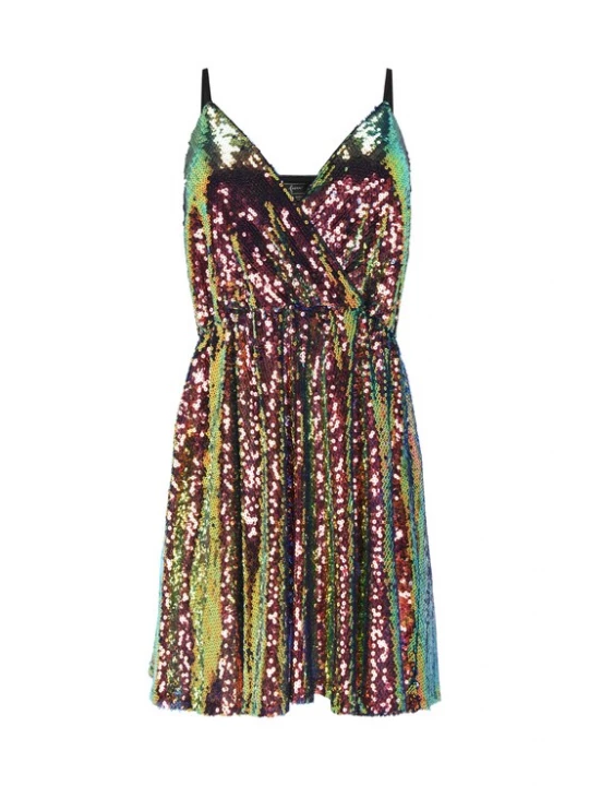 Foto van product faina Jurk goud / rood