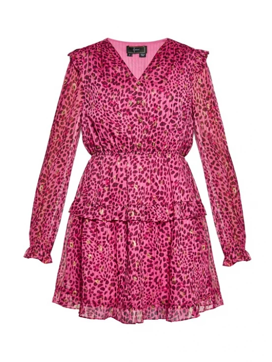 Foto van product faina Jurk goud / rosa / magenta