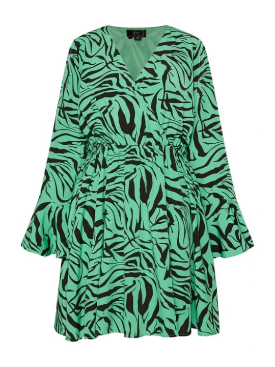 Foto van product faina Jurk grasgroen / zwart