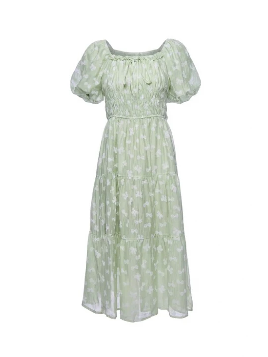 Foto van product faina Jurk lichtgroen / wit