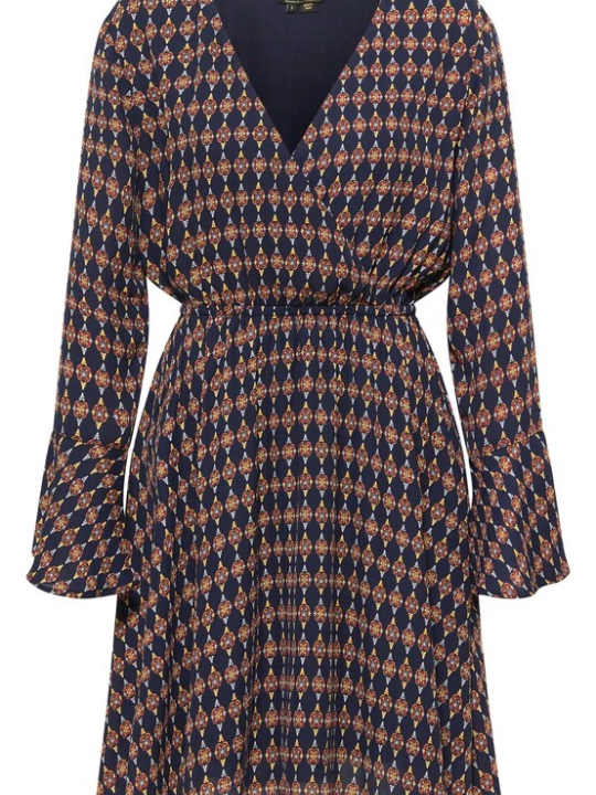 Foto van product faina Jurk marine / geel / grijs / rood