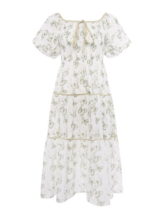 Foto van product faina Jurk olijfgroen / offwhite